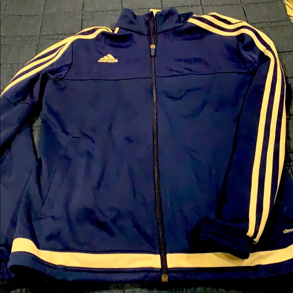 Adidas blue track jacket